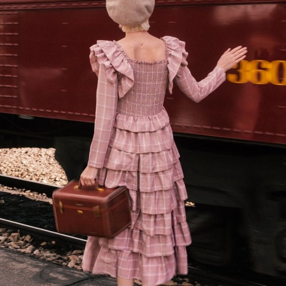 JessaKae Whimsy Dress in Red Plaid NWOT size L - Picture 5 of 6